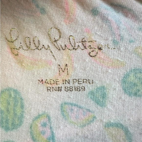 Lilly Pulitzer La Fortuna Off Shoulder Top Womens Medium Lil Juicy Fruit  M - Picture 7 of 8
